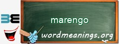 WordMeaning blackboard for marengo